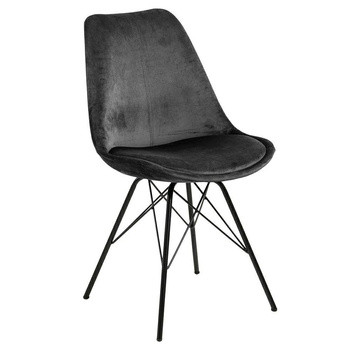 Krzesło Eris VIC szare tapicerowane, 434908