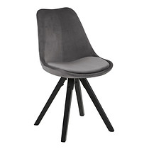 Krzesło Dima VIC dark grey /black welwetowe