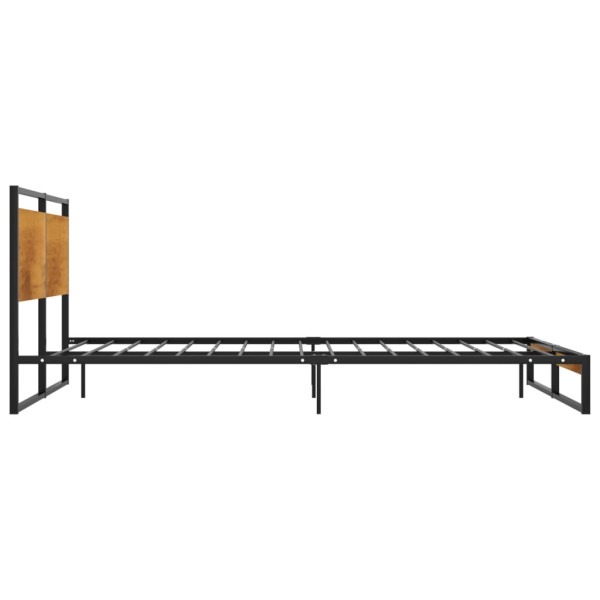Rama łóżka Czarny 120 x 200 cm Metal vidaXL, 4359091