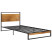Rama łóżka Czarny 208 x 104 x 82.5 cm Metal vidaXL, 4359154