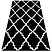 Dywan SKETCH - F343 czarno/kremowy koniczyna 80x150 cm, 437289