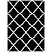 Dywan SKETCH - F343 czarno/kremowy koniczyna 80x150 cm, 437290