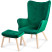 Produkt: Fotel USZAK z podnóżkiem i poduszką zielony Sofotel 2046