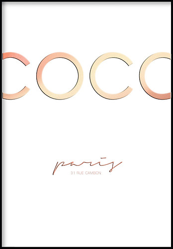 Coco Paris Rose Gold Plakat, 441785