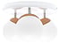 Produkt: plafon 3-punktowy E14/40W/IP20 biały szkło-drewno Sfera Wood