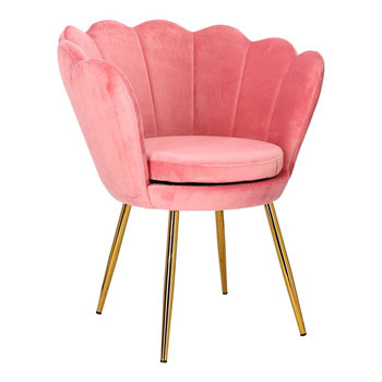Krzesło muszelka Fiona VIC różowy jasny, 445254