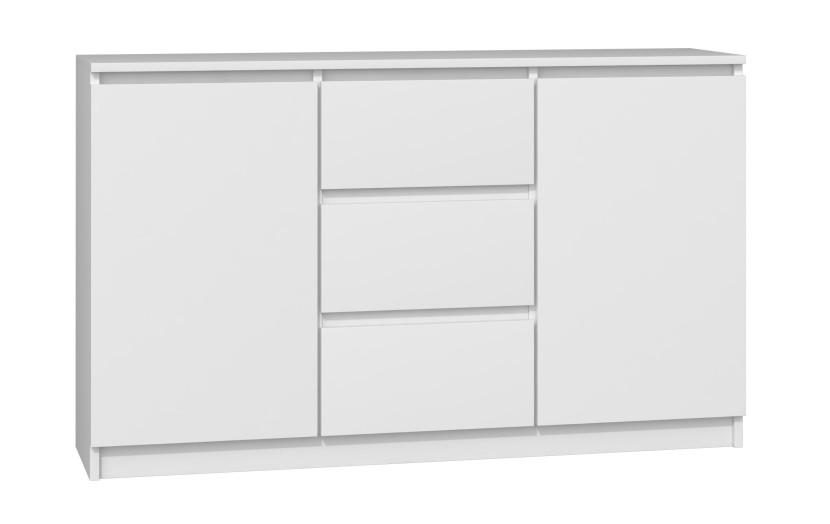Komoda 2D3S 120 drzwi szuflady biel, 445365