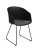 Produkt: Krzesło Moon 40 Czarne/ Szara poduszka z tworzywa