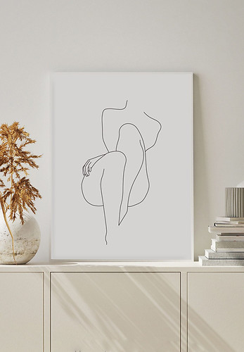 Ciało Kobiety Line Art Plakat, 447510