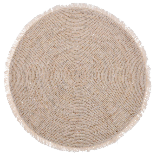 Dywan do salonu okrągły, Ø 80 cm, z liści kukurydzy, 448073