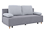 sofa trzyosobowa Sun rozkładana z pojemnikiem welurowa szara, Tkanina Soro 90 Grey/Soro 83 Silver, 455811