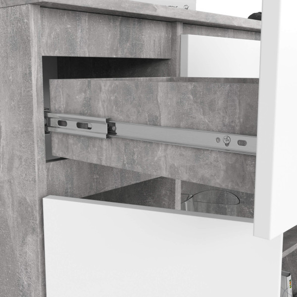 Komoda akord k100 beton, biały 101x35x98 cm, 4734377