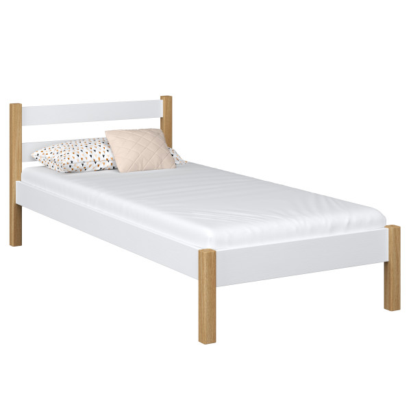 Drewniane łóżko pojedyncze N01 80x180, 473524
