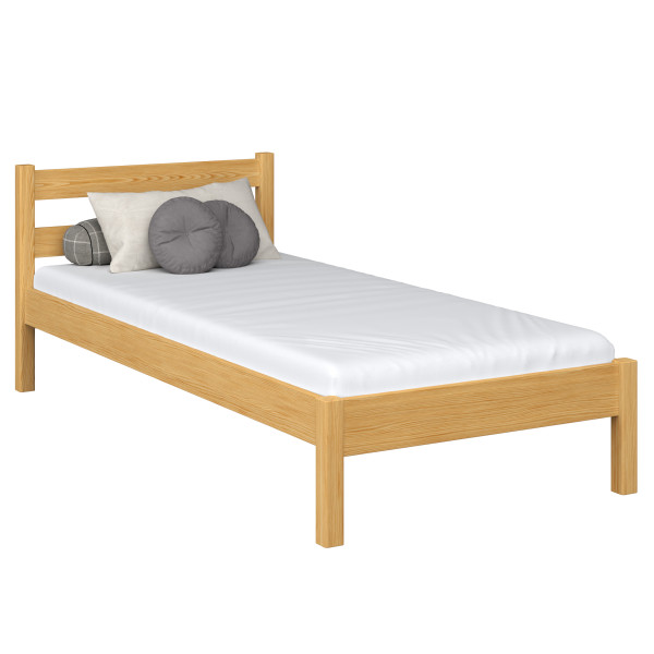 Drewniane łóżko pojedyncze N01 80x180, 474055