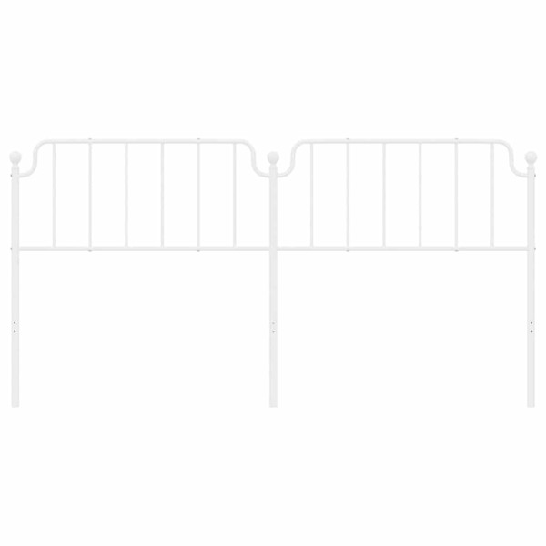 Wezgłowie Biały 193 cm Stal vidaXL, 4746504