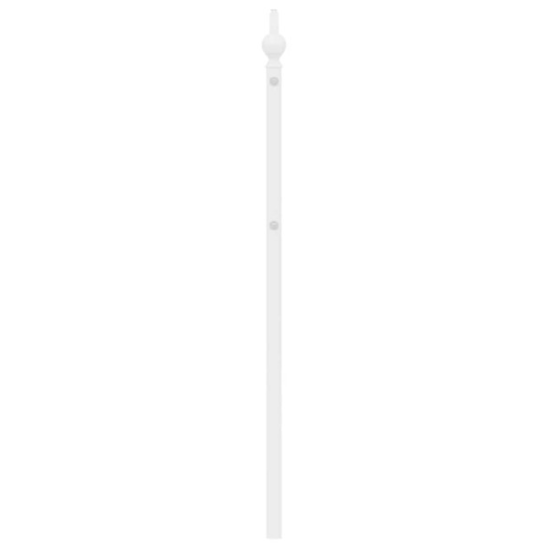 Wezgłowie Biały 193 cm Stal vidaXL, 4746505