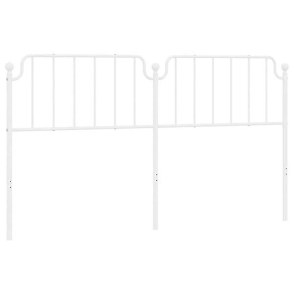 Wezgłowie Biały 180 cm Stal vidaXL, 4746748