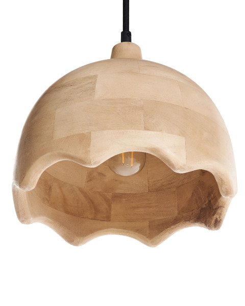 Lampa wisząca dekoracyjna drewniana jasny brąz, 4779906