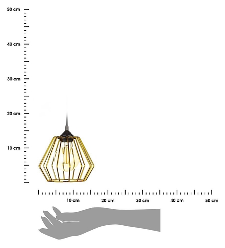 Lampa wisząca WarsawLoft 13 cm złota, 482174