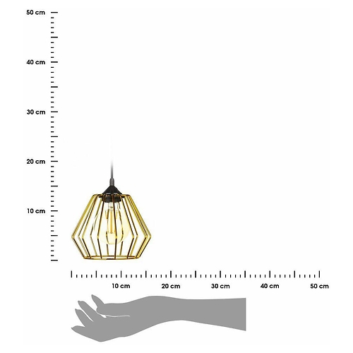Lampa wisząca WarsawLoft 13 cm złota, 482179