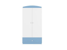 szafa dwudrzwiowa Babydreams 90 cm  z szufladą  biała/niebieska