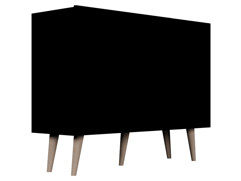 szafka Toronto 120 cm trzydrzwiowa czarna, 483178