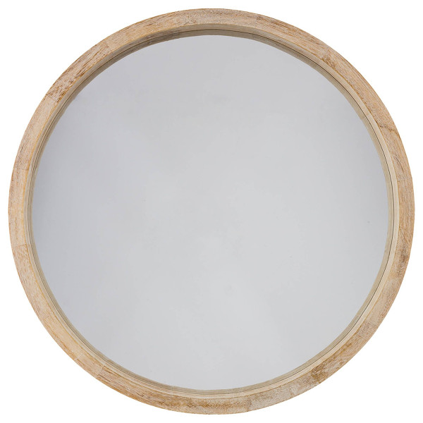 Lustro okrągłe drewniane, Ø 52 cm, 483685