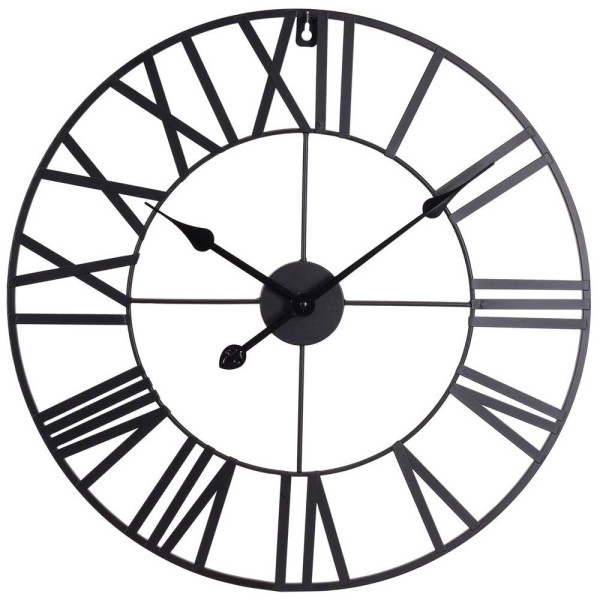 Zegar metalowy VINTAGE z rzymskimi cyframi, Ø 57 cm, 485612