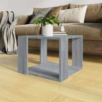 Stolik Kawowy Ława Stół Szary 40x40x30 Półka Do Salonu Do Pokoju
