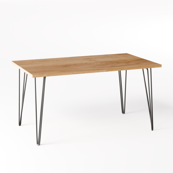 KOLM Stół FISK 138 x 80 cm do kuchni, salonu, jadalni Dąb Craft, 4885175