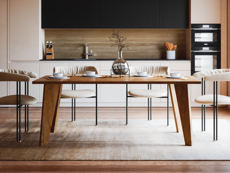 KOLM Stół HOLT 180 x 95 cm do kuchni, salonu, jadalni Dąb Craft, 4885200