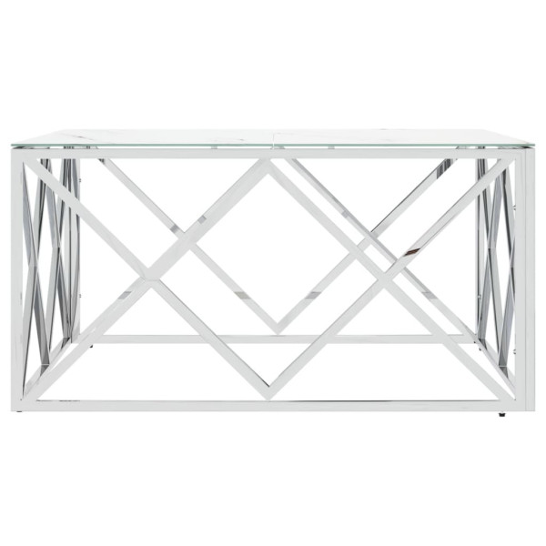 Stolik Kawowy Ława Stół Srebrny Metalowy 80x80x40 Do Salonu Do Pokoju, 4888390