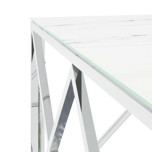 Stolik Kawowy Ława Stół Srebrny Metalowy 80x80x40 Do Salonu Do Pokoju, 4888391
