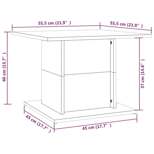 Stolik Kawowy Ława Stół Brązowy 55.5x55.5x40 Do Salonu Do Pokoju, 4888455