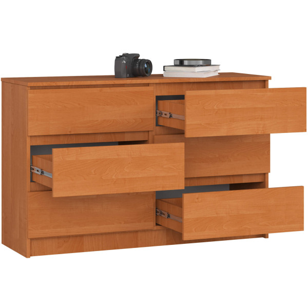 Komoda AKORD K120 Olcha 120 cm 6 szuflad 120x40x77 cm, 4899364