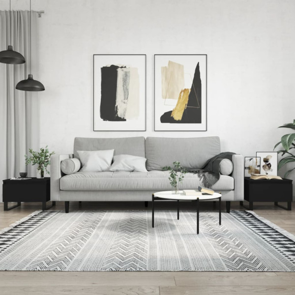 Stolik Kawowy Ława Stół Czarny 50x46x35 Szuflady Do Salonu Do Pokoju, 4907394