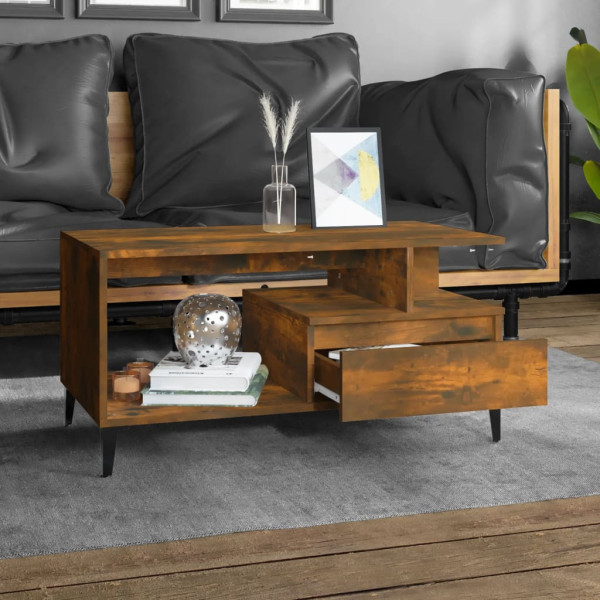 Stolik Kawowy Ława Stół Brązowy 90x49x45 Do Salonu Do Pokoju, 4907668