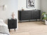 Komoda z 6 szufladami MDF metalowe nogi salon sypialnia czarna, 4909541