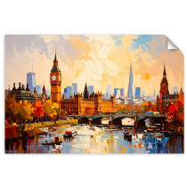 Produkt: Naklejka samoprzylepna Feeby Panorama Londynu Big Ben 100x70