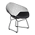 Inny kolor wybarwienia: Krzesło HarryArm czarne poduszka czarna metalowe