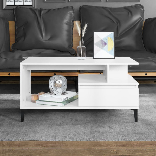 Stolik Kawowy Ława Stół Biały 90x49x45 Do Salonu Do Pokoju, 4917926