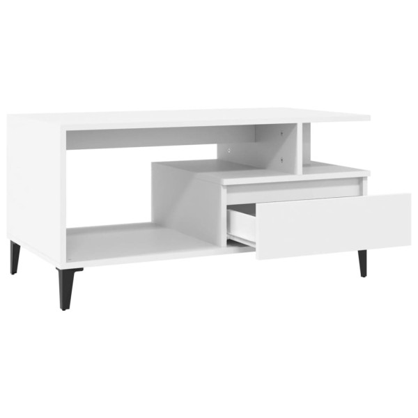 Stolik Kawowy Ława Stół Biały 90x49x45 Do Salonu Do Pokoju, 4917930