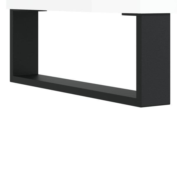 Stolik Kawowy Ława Stół Biały Połysk 50x46x35 Szuflady Do Salonu Do Pokoju, 4918456