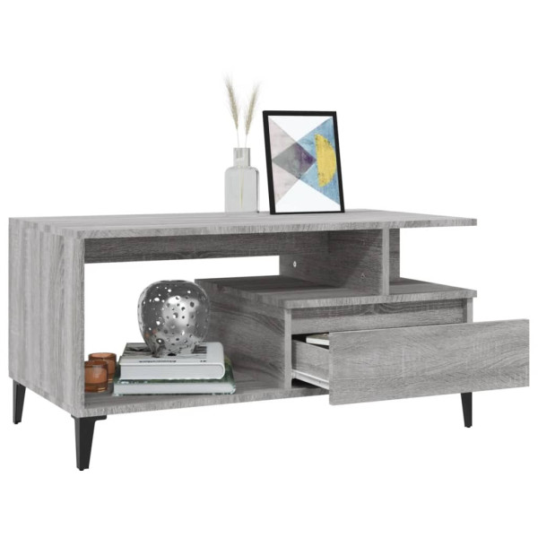 Stolik Kawowy Ława Stół Szary 90x49x45 Do Salonu Do Pokoju, 4918469