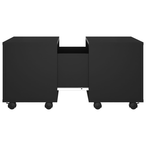 Stolik Kawowy Ława Stół Czarny 60x60x38 Kółka Do Salonu Do Pokoju, 4918722