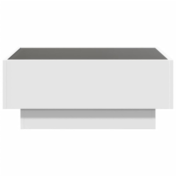 Stolik Kawowy Ława Stół Biały 70x50x30 Oświetlenie Led Do Salonu Do Pokoju, 4920555