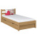 Produkt: Dębowe łóżko pojedyncze z szufladą N01 120x180