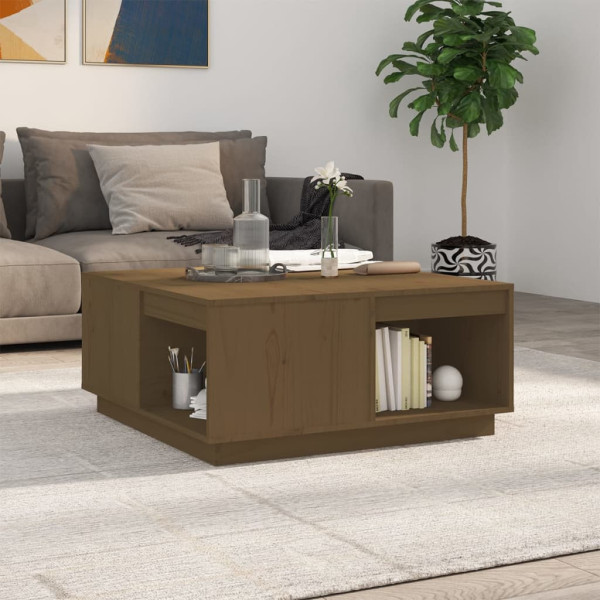 Stolik Kawowy Ława Stół Brązowy Drewniany 80x81x36.5 Do Salonu Do Pokoju, 4922147