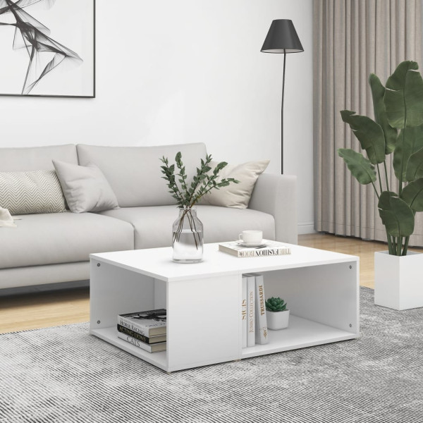 Stolik Kawowy Ława Stół Biały 90x67x33 Półka Do Salonu Do Pokoju, 4922251