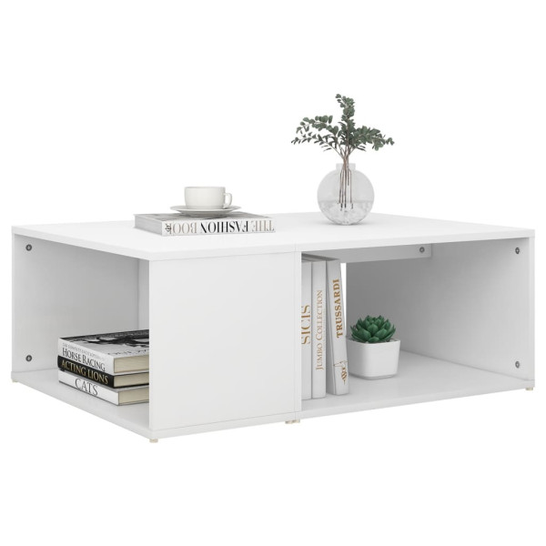 Stolik Kawowy Ława Stół Biały 90x67x33 Półka Do Salonu Do Pokoju, 4922254